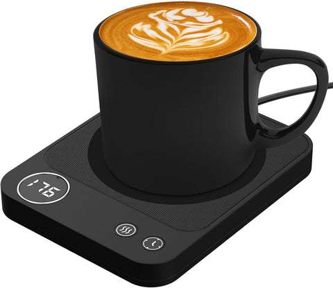 Mug Warmer, 3-Temperature Coffee Mug Warmer, Coffee Warmer with 2-12H Auto Shut Off, Electric Smart Mug Warmer for Desk Digital Display, Portable Coffee Cup Warmer for Milk Tea Hot Chocolate(No Cup)