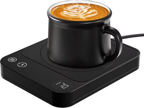 Mug Warmer, 3 Temperature Settings Coffee Mug Warmer, 2-12h Auto - Shut Off Coffee Warmer, Mug Warmer for Desk with LED Digital Display, Smart Coffee Cup Warmer for Milk, Coffee, Chocolate, Candles