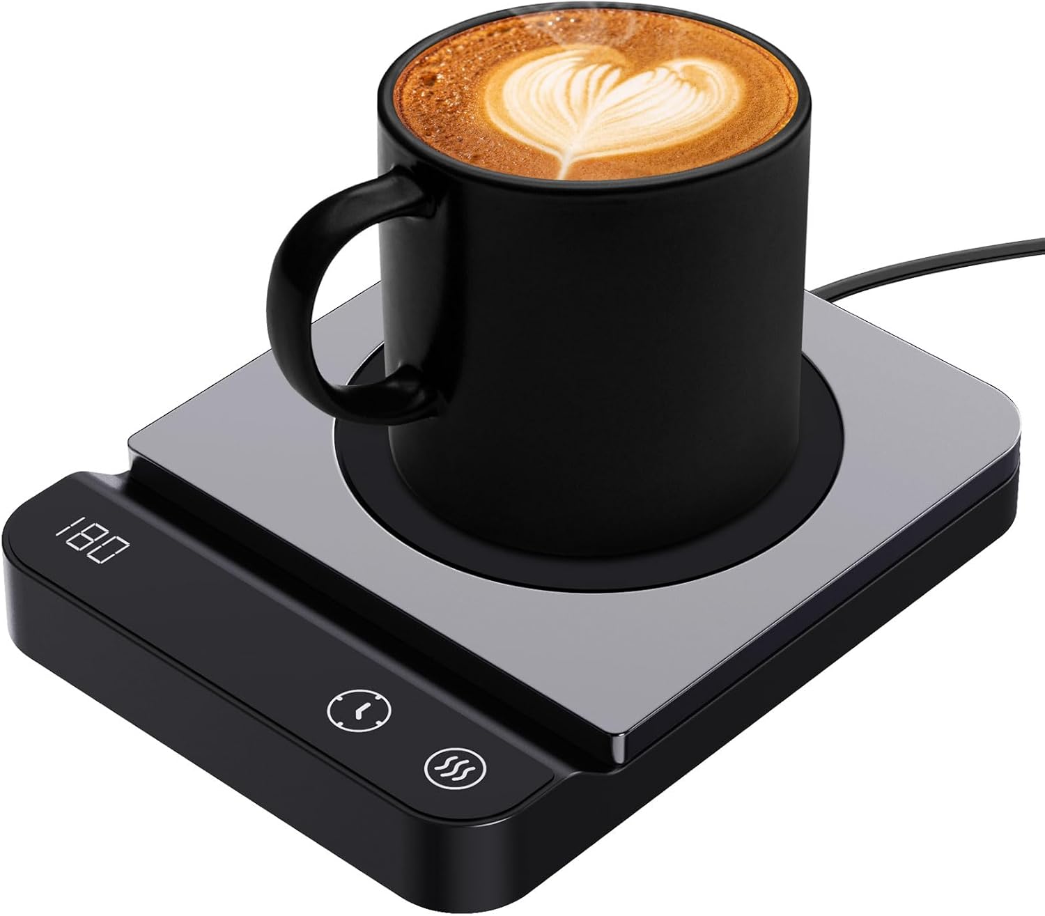 Mug Warmer,Coffee Mug Warmer with 3-Temp Settings,304 Stainless Steel Coffee Warmer with Digital Display, 2-12H Timer Setting Mug Warmer for Desk, Coffee Cup Warmer As Ideal Gift for Coffee Lovers