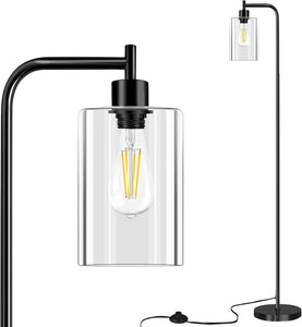 Floor Lamp,Floor Lamps for Living Room with Glass Lampshade,Modern Design Lamps Living Room,Standing Lamp with Premium Metal Material,Dimmable Living Room Lamps,Arced Floor Lamps,Tall Lamp(no Bulb)