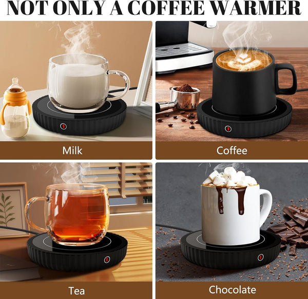 Coffee Warmer with 3-Temperature Settings,Coffee Mug Warmer Auto Shut Off,Mug Warmer,Office Use and Candle Warming,Ideal Present Keep Beverage Cup Warmer