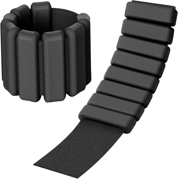 Ankle Weights, 1 Pair 1LB*2 Adjustable Wrist Weights Pink/Black, Silicone Ankle Weights for Women/Men, Waterproof&Sweat-proof Wrist Weights for Women,Portable Leg Weights for Running Strength Training