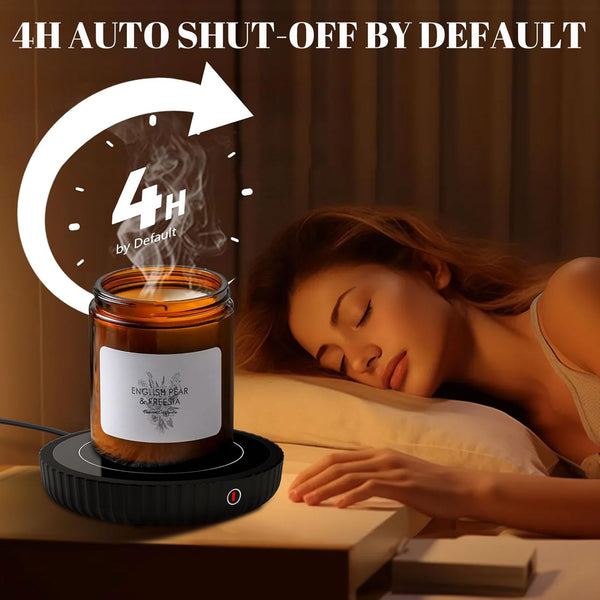 Coffee Warmer with 3-Temperature Settings,Coffee Mug Warmer Auto Shut Off,Mug Warmer,Office Use and Candle Warming,Ideal Present Keep Beverage Cup Warmer
