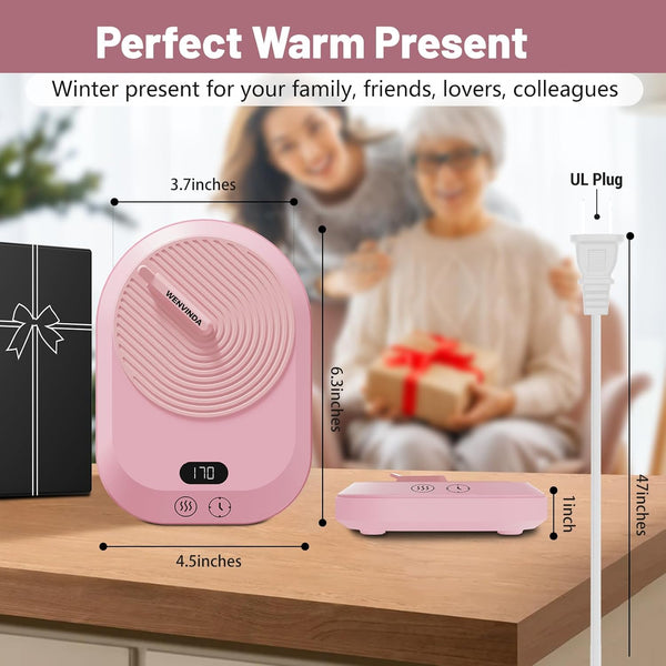Mug Warmer, Coffee Mug Warmer with 6 Automatic Shutoff Timers, Coffee Warmer with 3 Temperature Settings, Mug Warmer for Desk with Anti-Scald Silicone, Portable Coffee Cup Warmer, Coffee Gifts
