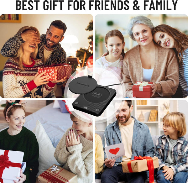 Mug Warmer, Coffee Mug Warmer with 3 Temperature Settings, Coffee Warmer for Desk Auto Shut Off, Portable Coffee Warmer, Coffee Warmer for Coffee, Tea, Various Cups, Coffee Gifts for Coffee Lovers