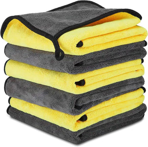 Microfiber Cleaning Cloths, 6 PCS Soft Material Microfiber Towels for Cars, Absorbent Drying Microfiber Cloth, Car Chamois Drying Towel with Dual Side for Glass and Interior Cleaning