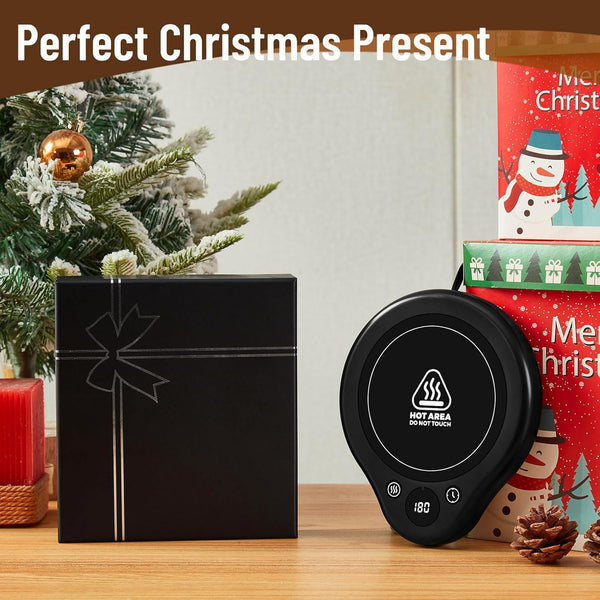 Mug Warmer, 3 Temperature Settings Coffee Mug Warmer, 2-12H Timed Settings Coffee Warmer, Digital Display Mug Warmer for Desk with Touch Control, 25W Coffee Cup Warmer for Tea, Coffee, Milk, Candles