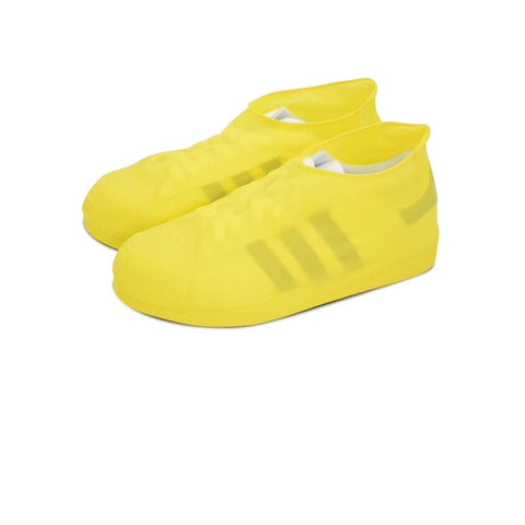 Non-Slip Waterproof Silicone Short Shoe Covers for Rain Foldable Shoe Covers Yellow