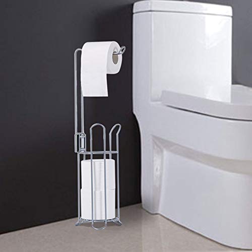 SANGFOR Free Standing Toilet Paper Holder with Paper Roll Storage Stand for Bathroom/Toilet Storage