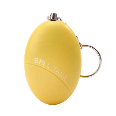 120db Oval Emergency Personal Alarm Keychain Self-Defence Personal Security Keychain Alarm Yellow