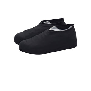 Non-Slip Waterproof Silicone Short Shoe Covers for Rain Foldable Shoe Covers Black