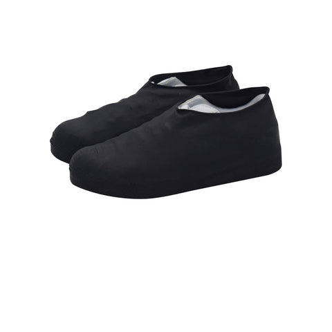 Non-Slip Waterproof Silicone Short Shoe Covers for Rain Foldable Shoe Covers Black
