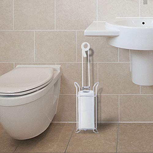 SANGFOR Free Standing Toilet Paper Holder with Paper Roll Storage Stand for Bathroom/Toilet Storage