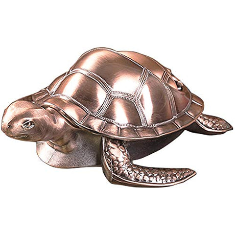 Windproof Decorative Ashtray with Lid Vintage Sea Turtle Cigarettes Ashtray Metal Smoking Ashtray for Outdoors Indoors Fancy Gift Ornament for Men Women (Copper)