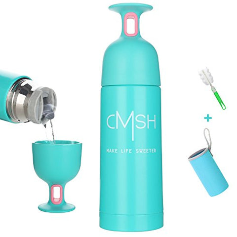 13 OZ Stainless Steel Water Bottle Lovely Leak Proof Sport Water Bottle Best Water Bottle for Students [Blue]