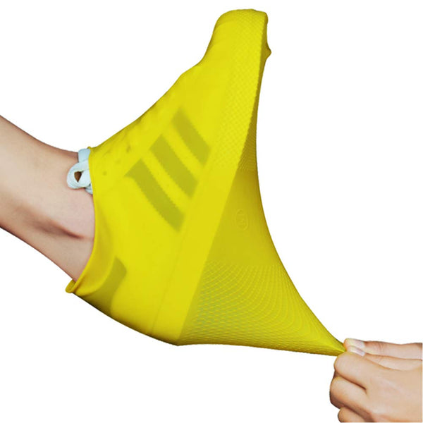 Non-Slip Waterproof Silicone Short Shoe Covers for Rain Foldable Shoe Covers Black
