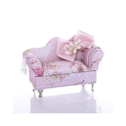 Creative Sofa Jewelry Box Floral Jewelry Organizer Bow Jewelry Box for Girls