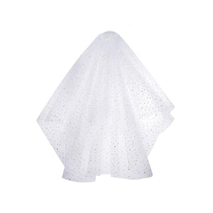 Creative Stars Sequins Wedding Veil With Comb Fashion Bridal Veil Fingertip Length 33"