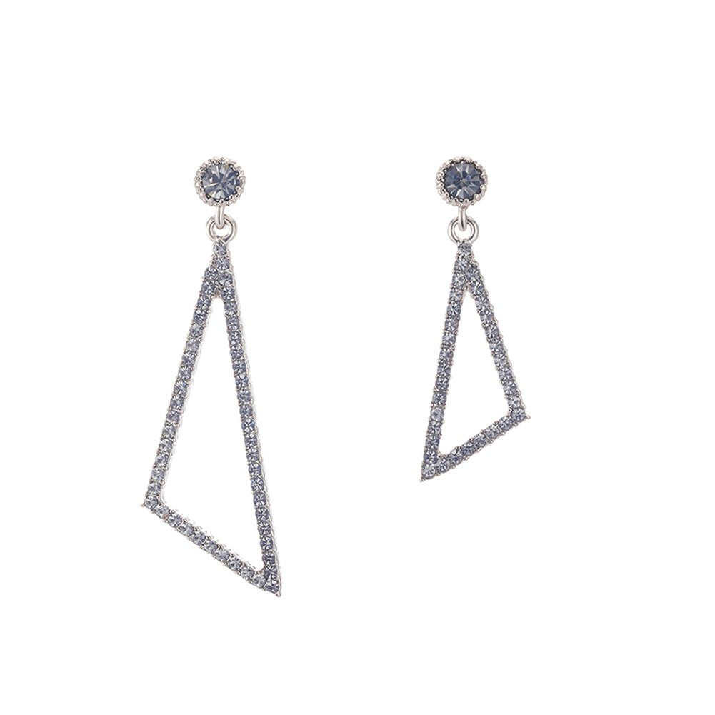 1 Pair Temperament Flash Drill Hollow Geometric Asymmetrical Earrings, Fashion Wild Pearl Earrings