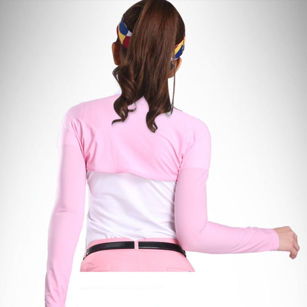 Lanburch White Golf Clothing Shirts Womens Golf Clothes Sun Protective Clothing Wraps Arm Protectors