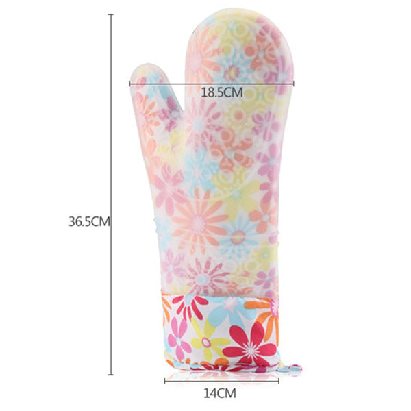 Set of 2 Oven Mitts Heat Resistant Silicone Oven Mitts Cute High Heels Print Oven Gloves Silicone Oven Mitts