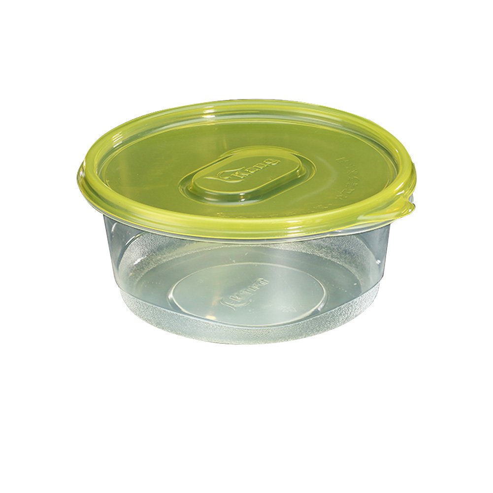 Lanburch [5 Pack] Round Compartment Food Containers Prep for Meal High Capacity Food Storage Containers with Lids 102.5 oz[Yellow]