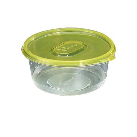 Lanburch [5 Pack] Round Compartment Food Containers Prep for Meal High Capacity Food Storage Containers with Lids 102.5 oz[Yellow]