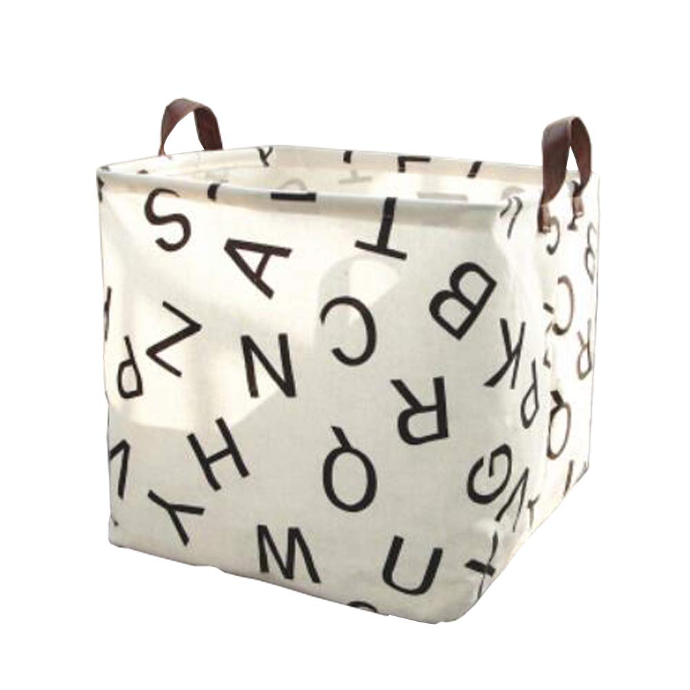 Simple Design Alphabet Foldable Laundry Basket Storage Bag Practical Hamper Bag Toys Clothing Organizer