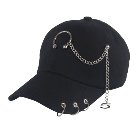 Men Women Adjustable Punk Rock Hip-Hop Hat Cap Fitted Cap Baseball Cap #5