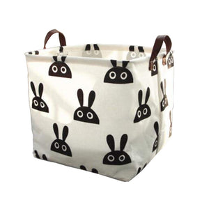 Simple Design Rabbit Foldable Laundry Basket Storage Bag Practical Hamper Bag Toys Clothing Organizer