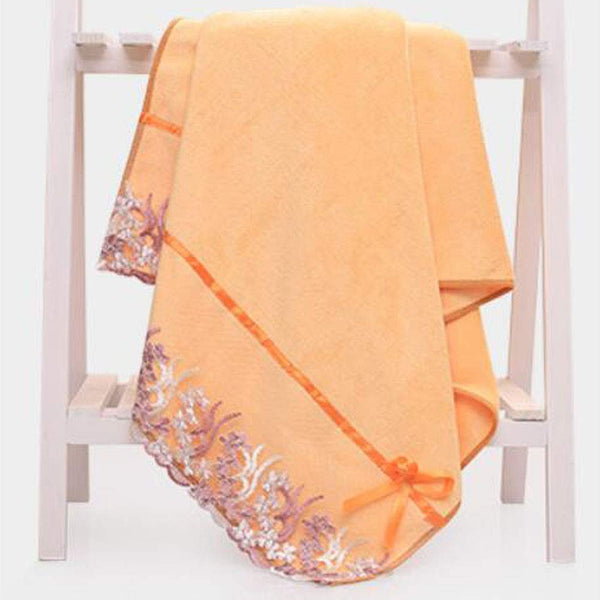 Super Soft Premium Bath Towel Set Cotton Bath Towel Bundle 1 Bath Towel and 1 Hand Towel Lace Tan