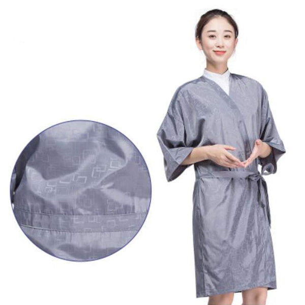 Case of 10 Packs, Kimono Style Salon Client Gown Robes Salon Smock SPA Gown Grey