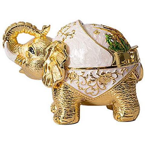 ISUMER Decorative Vintage Elephant Cigarettes Ashtray Windproof Ashtray with Lid Metal Smoking Ashtray for Indoors Outdoors Fancy Gift Ornament for Men Women