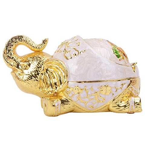 Vintage Enamel Elephant Cigarettes Ashtray Windproof Ashtray with Lid Metal Smoking Ashtray for Indoors Outdoors Fancy Gift Ornament for Men Women