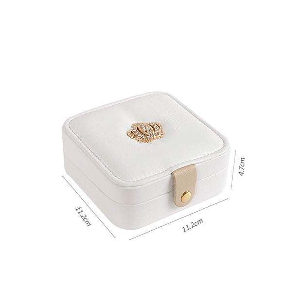 Creative Leather Jewelry Box Small Travel Jewelry Organizer Lovely Deer Head Jewelry Box Pink