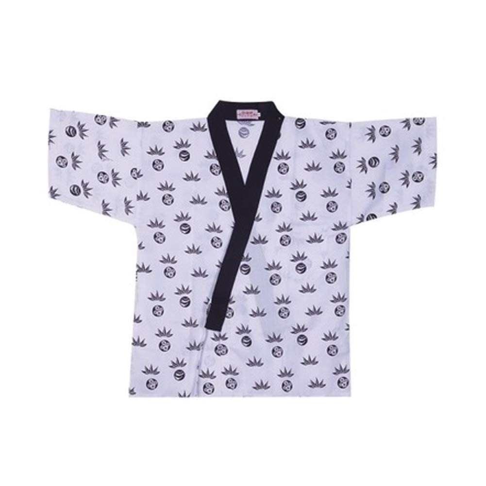 Japanese Style Chef's Clothes Half Sleeve Uniform Sushi Restaurant Chef Jacket Izakaya Waiter Clothes White