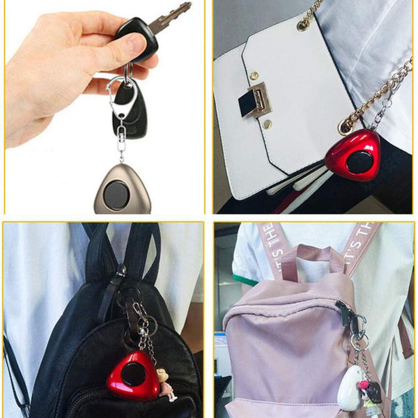 120db Emergency Personal Alarm Keychain Self-Defence Personal Security Keychain Alarm Black