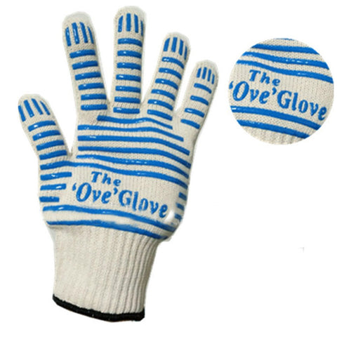 Set of 2 Oven Mitts Heat Resistant Kitchen Gloves Five Fingers Oven Gloves for Outdoor Barbecue