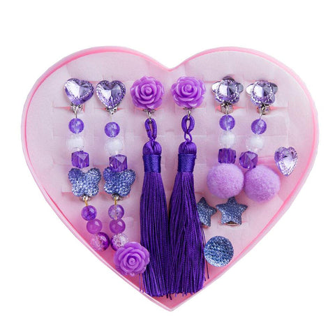 Cute and Fashion Little Girls Clip on Earrings Play Earrings Princess Party Favor Jewelry Gift Set #3