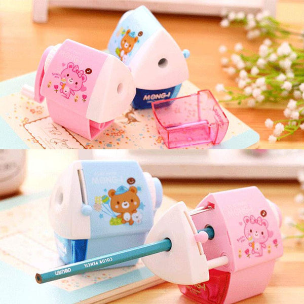 Creative Manual Rotary Pencil Sharpener for School Classroom, Office, Home, Pink House
