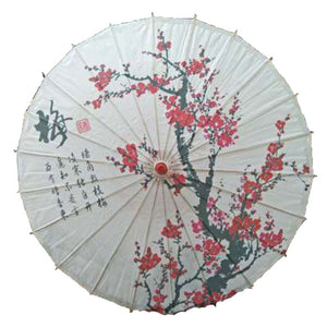 Lanburch Handmade Chinese/Japanese Style Vintage Paper Umbrella Parasol 33-Inch Plum Blossom-1