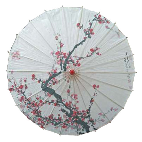 Lanburch Handmade Chinese/Japanese Style Vintage Paper Umbrella Parasol 33-Inch Plum Blossom-2