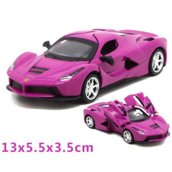 1/36 LaFerrari Alloyed Car Model Child's Toy Cars with Light and Sound Best Gift, Purple