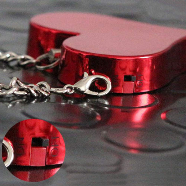 130db Emergency Personal Alarm Keychain Self-Defence Personal Security Keychain Alarm Pink Heart