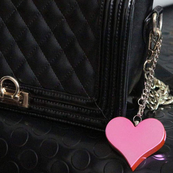 130db Emergency Personal Alarm Keychain Self-Defence Personal Security Keychain Alarm Pink Heart