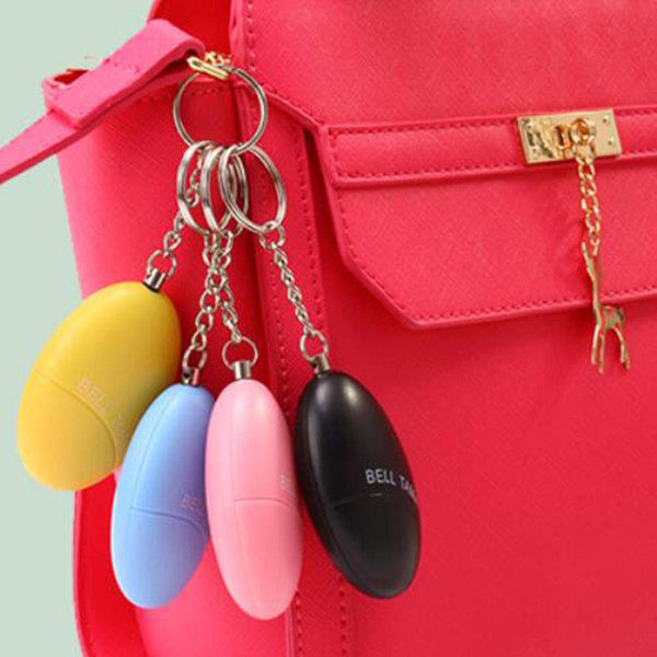 120db Oval Emergency Personal Alarm Keychain Self-Defence Personal Security Keychain Alarm Black