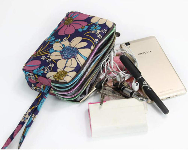 Ladies Fashion Small Card Case Wallet Change Coin Purse Pouch Bag with Zipper, Candy