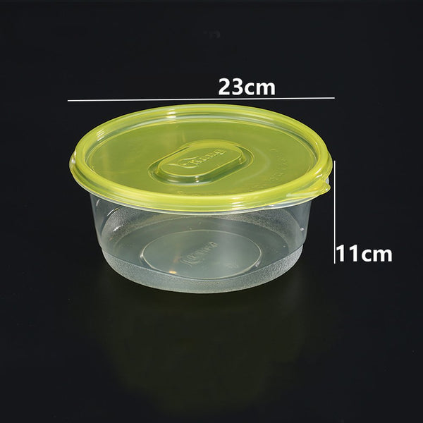 Lanburch [5 Pack] Round Compartment Food Containers Prep for Meal High Capacity Food Storage Containers with Lids 102.5 oz[Yellow]