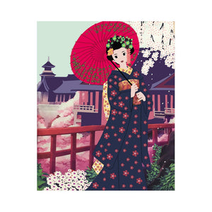 33 x 47 Inches Door Curtain Hallway Restaurant Entrance Thicken Curtain Noren Curtain (Japanese Girl)