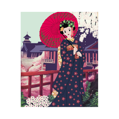 33 x 47 Inches Door Curtain Hallway Restaurant Entrance Thicken Curtain Noren Curtain (Japanese Girl)